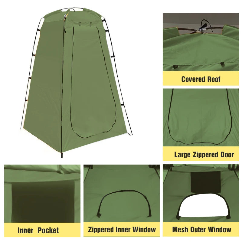 Outdoor Privacy Shower Tent with Waterproof UV Protection