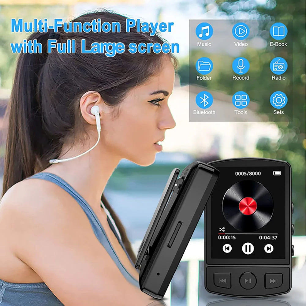 MP3 Player Sport Clip Walkman Bluetooth 5.0 HiFi Sound