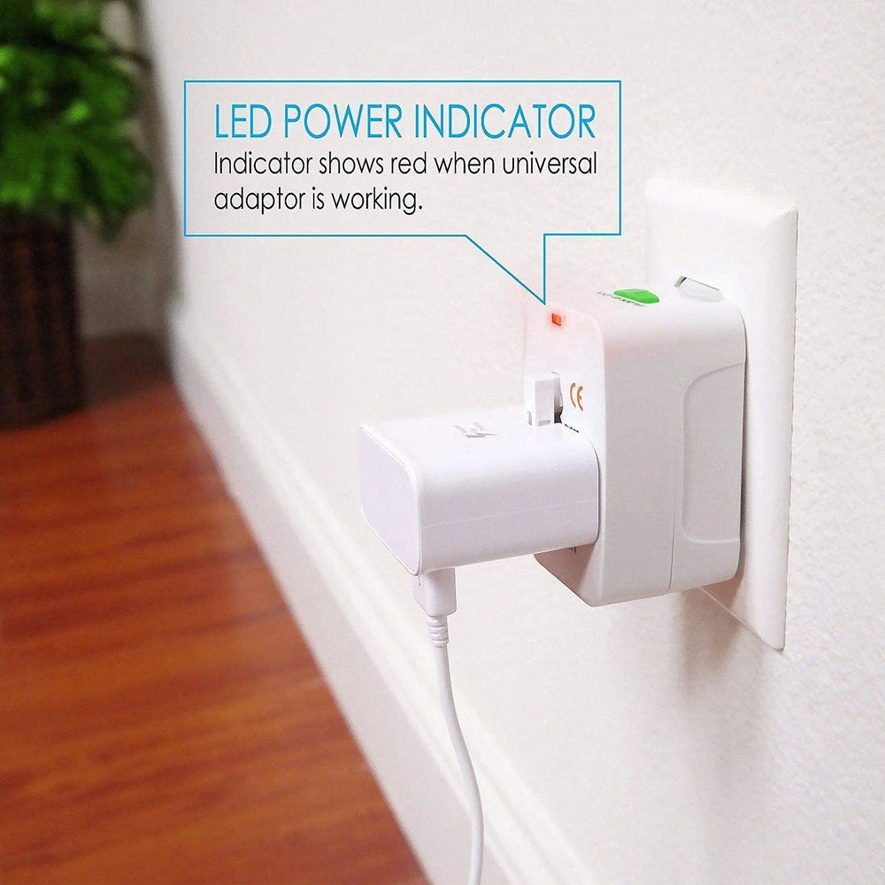 Universal Plug Travel Adapter with USB Type C Ports