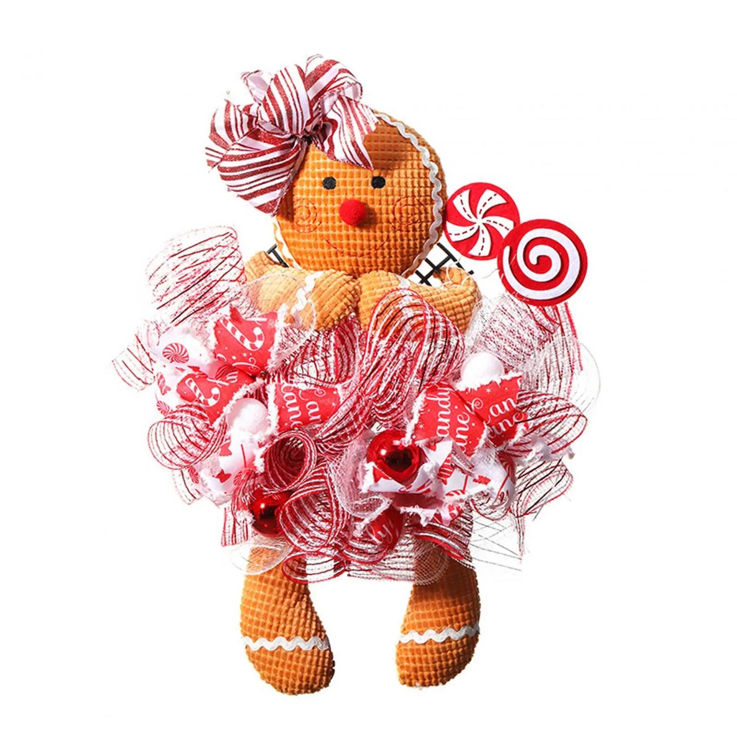 Christmas Wreath with Gingerbread Man for Decoration