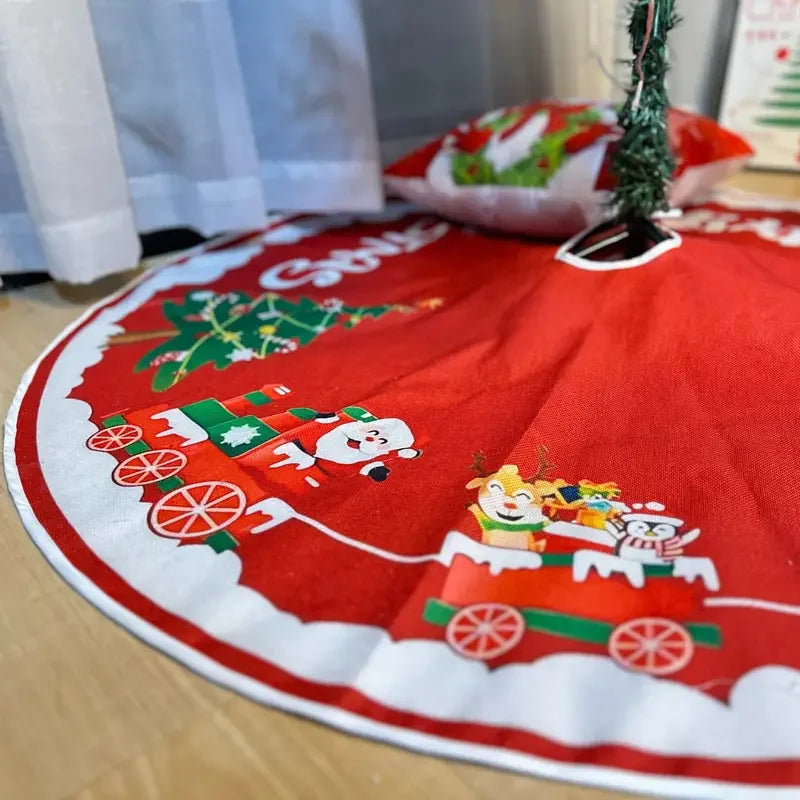 Christmas Tree Skirt Polyester Festive Decoration