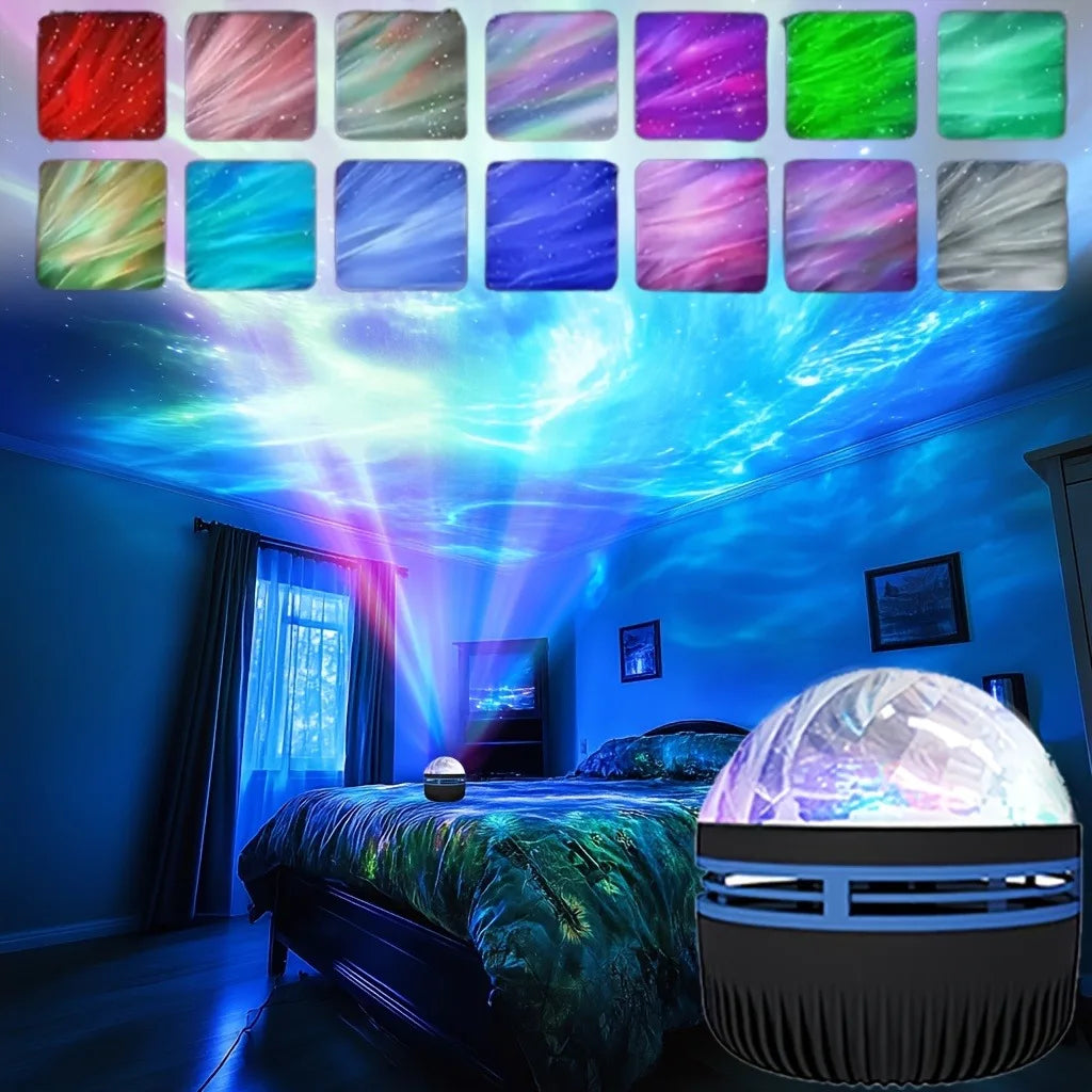 Projection Light Aurora Night Lamp with Remote Control