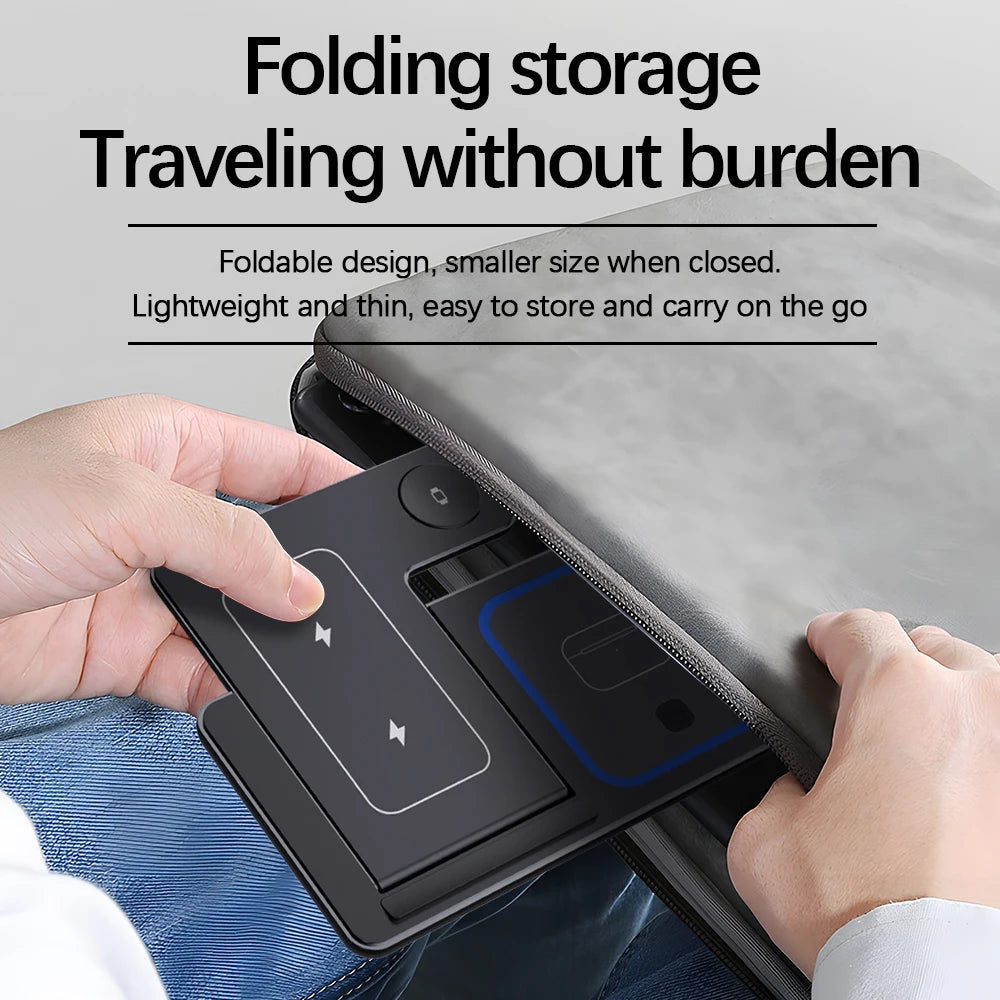 3 in 1 Fast Charging Foldable Stand Wireless Charger