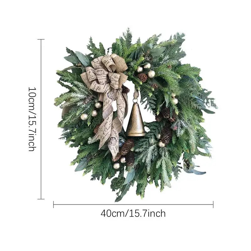 Christmas Wreath with PVC and Fabric Door Decor