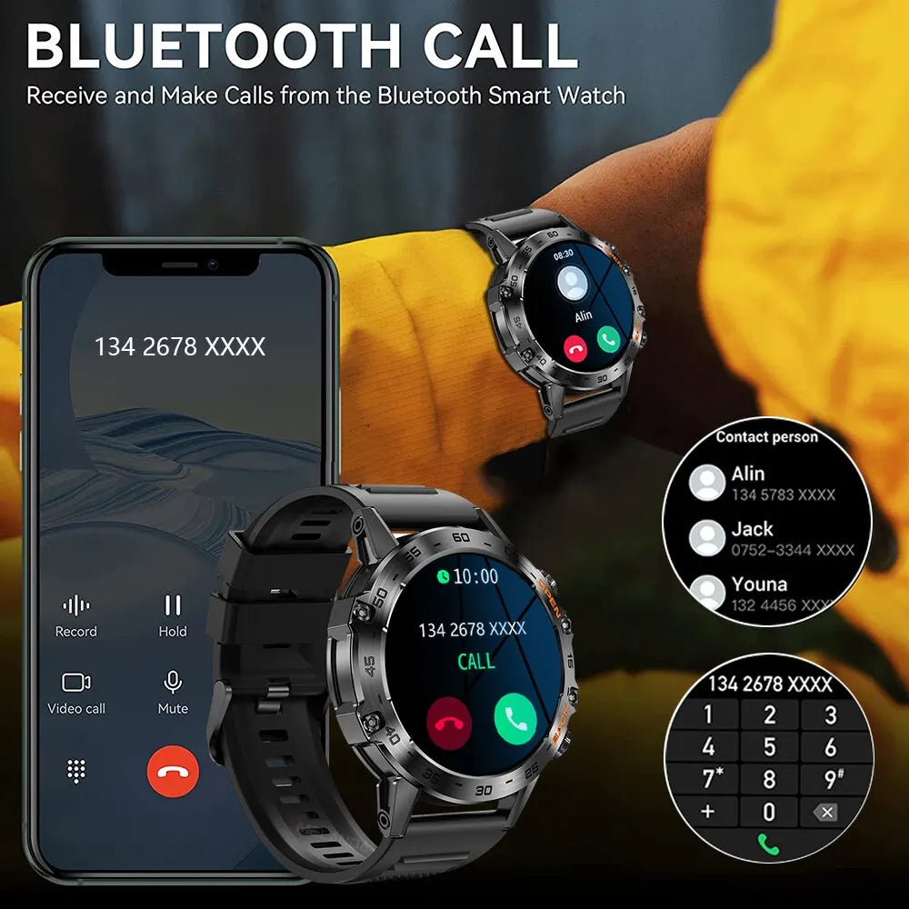 Smart Watch Bluetooth Call Fitness Tracker Waterproof for Men
