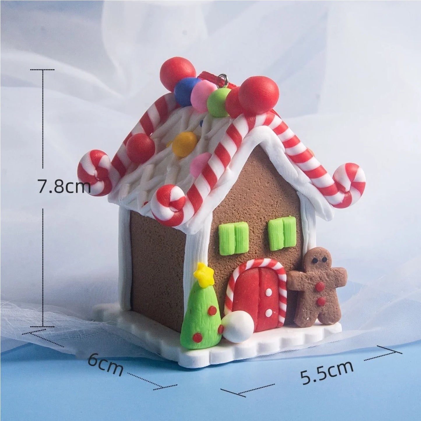 Christmas Ornaments Gingerbread House Hanging Set