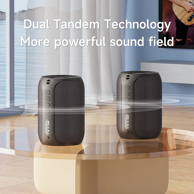 Portable Waterproof Bluetooth Subwoofer Speaker with LED Light