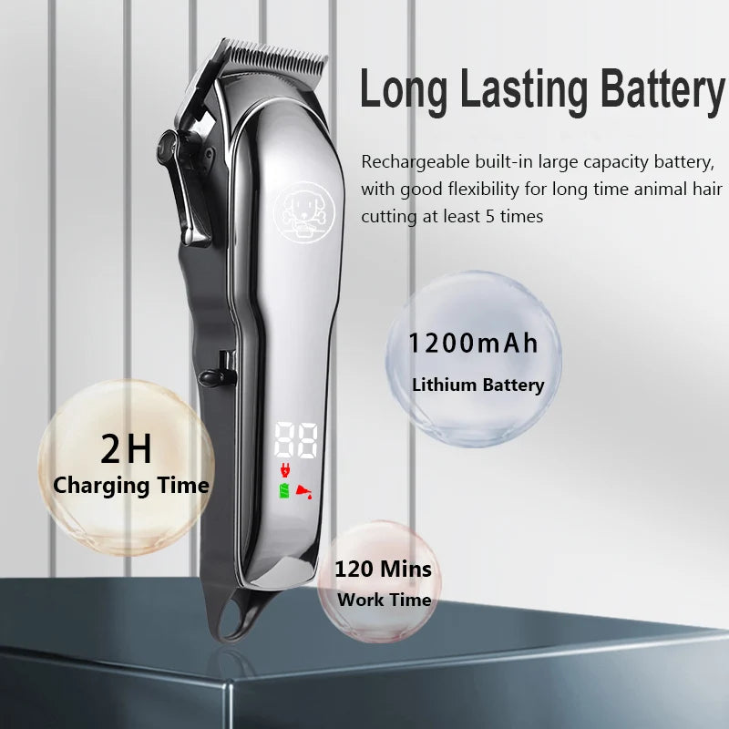 Pet Hair Clipper Rechargeable Low Noise Trimmer