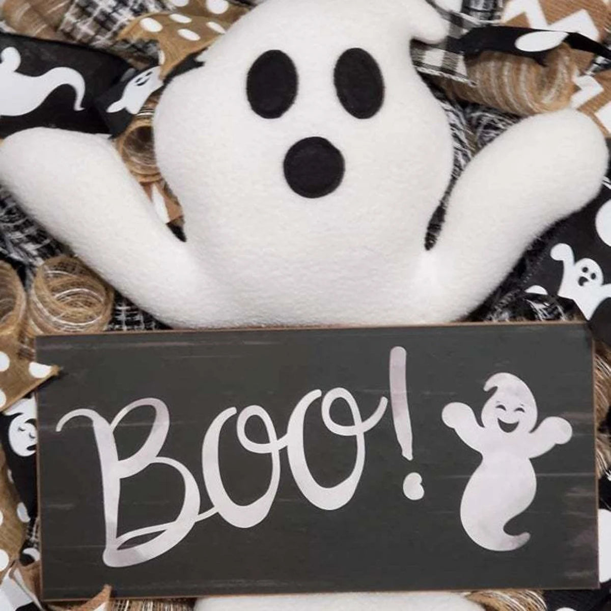 Halloween Wreath Ghost Doll Indoor Decoration