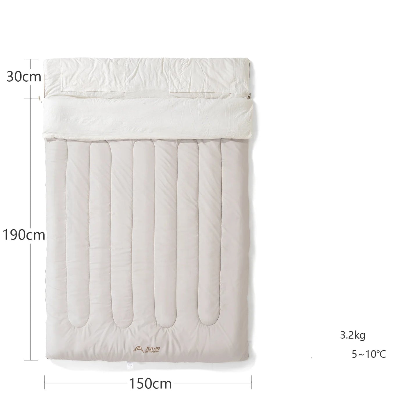 Camping Sleeping Bag for 2 Person with Portable Detachable Strap