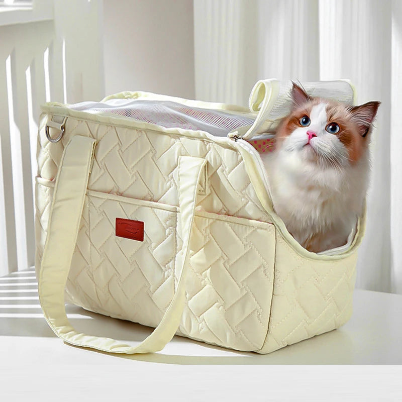 Cat Carrier Bag Portable Breathable Soft-Sided Travel