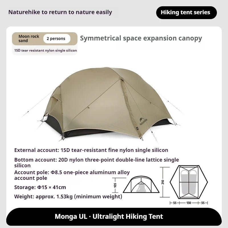 Outdoor Camping Tent with Waterproof Double Layer for 2 Person