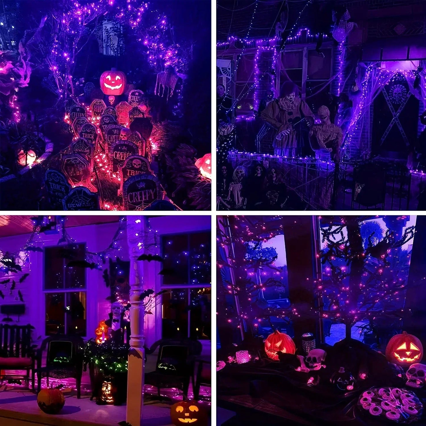 Halloween Fairy Lights with Purple Orange Lights