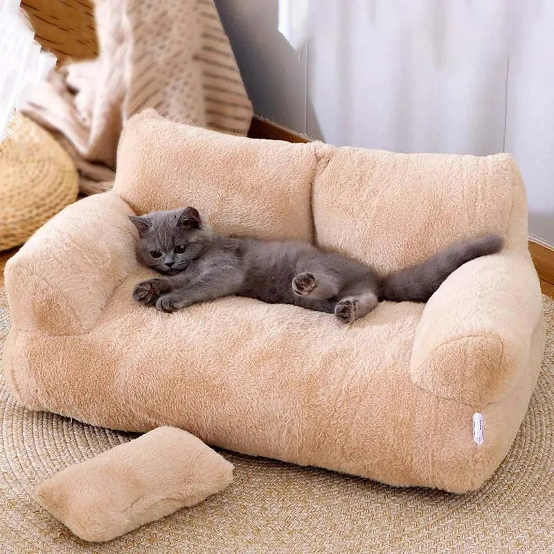 Cat Bed Sofa Plush Warm Nest for Pets