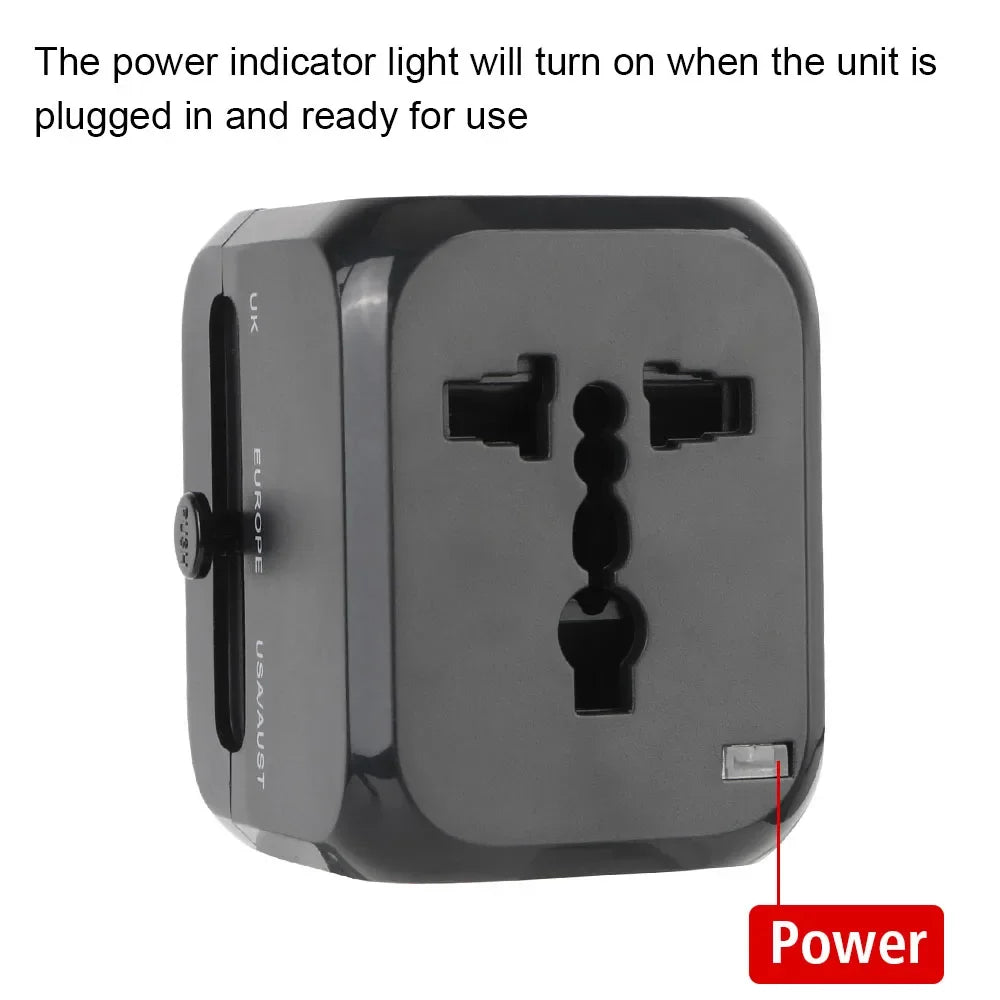 Travel Adapter Universal Wall Charger with USB Type C