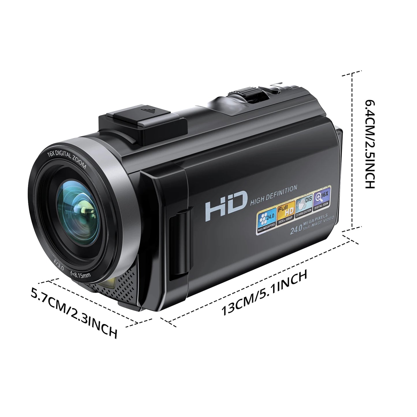 Digital Camera Video Camcorder with Rotating LCD Screen