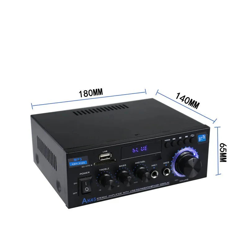 Bluetooth Stereo Audio Amplifier High Power 2.0 Channel