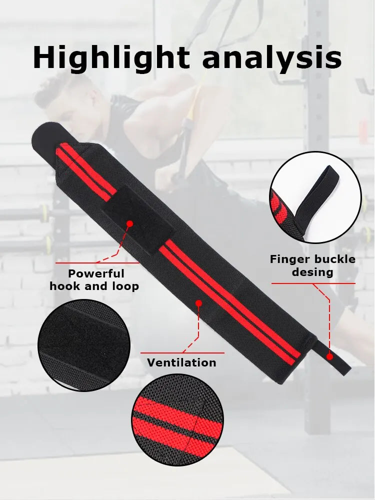 Wrist Straps Adjustable Elastic Powerlifting Support