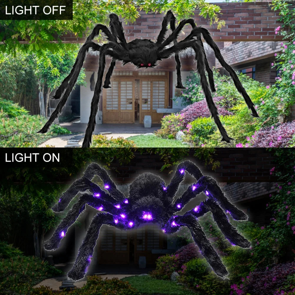 Halloween Spider Decoration with Light-Up Red Eyes