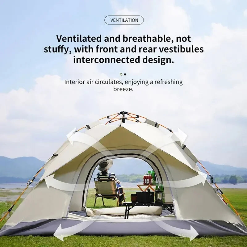 Outdoor Camping Tent with Automatic Quick Opening (3-4 Person)