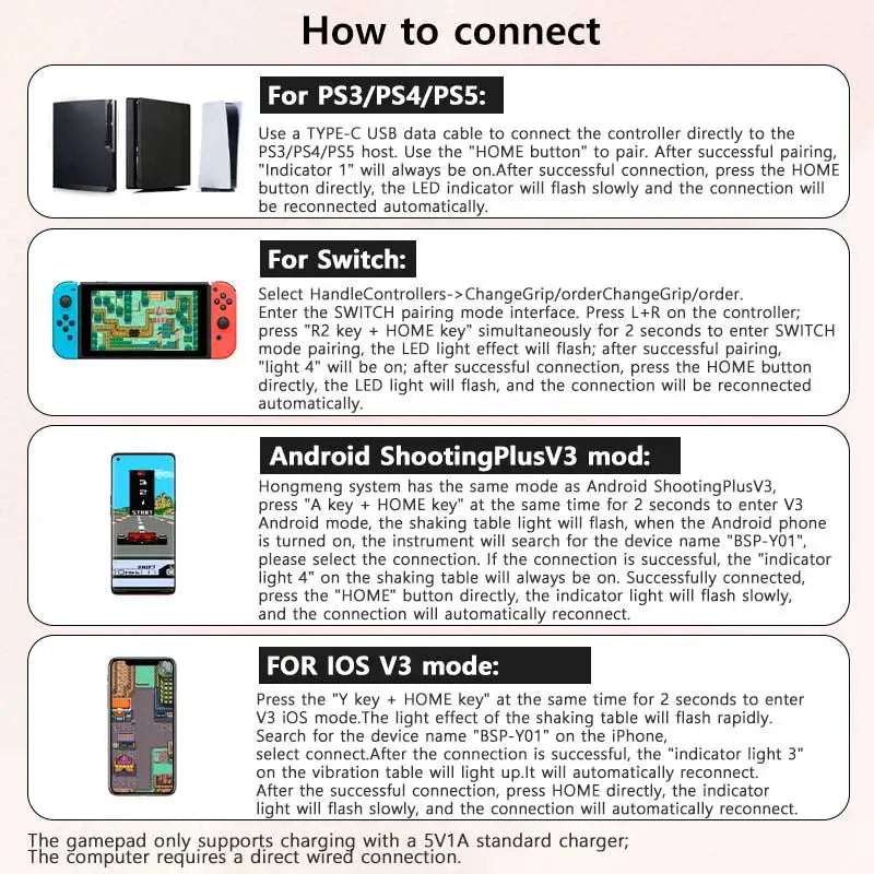 Multi Platform Arcade Joystick Wireless Gaming Controller