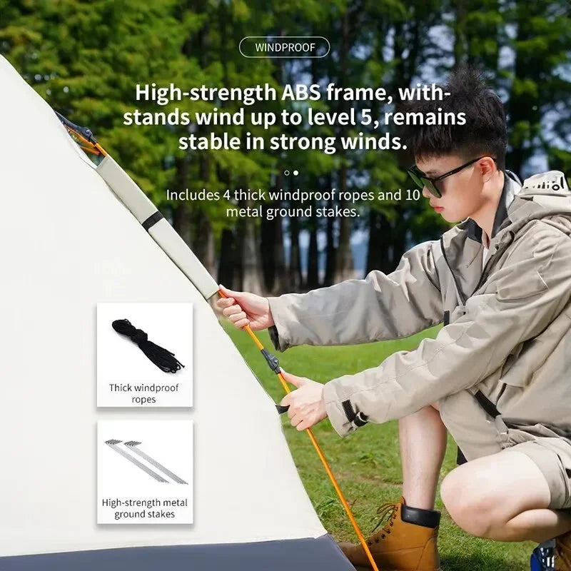 Outdoor Camping Tent with Automatic Quick Opening (3-4 Person)