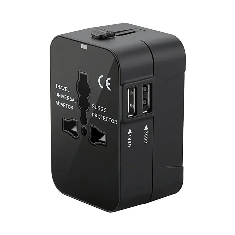 Travel Plug Adapter Universal USB Locking