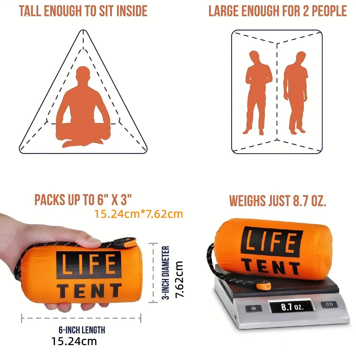 Emergency Tent with Waterproof Portable for 2 Person