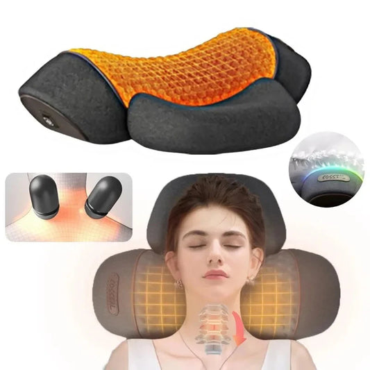 Neck Massager Pillow with Electric Heating Cervical Stretch