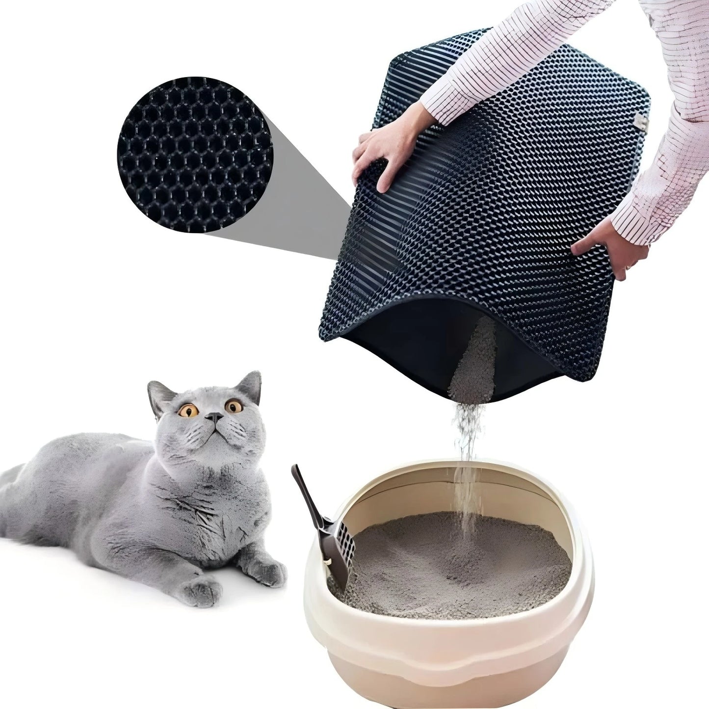 Cat Litter Mat Waterproof Double Layer Washable EVA
