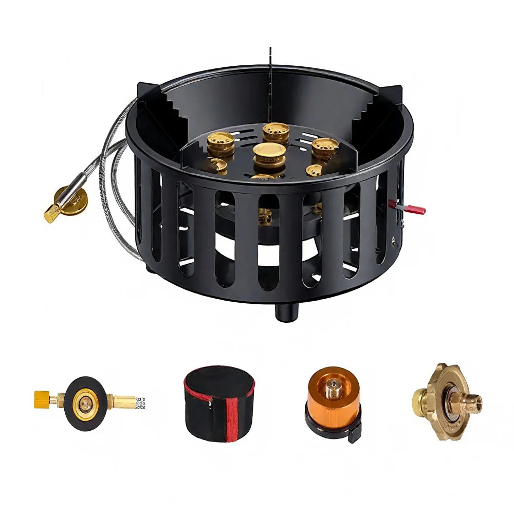 Gas Camping Stove Burner with 19800W Windproof Ignition
