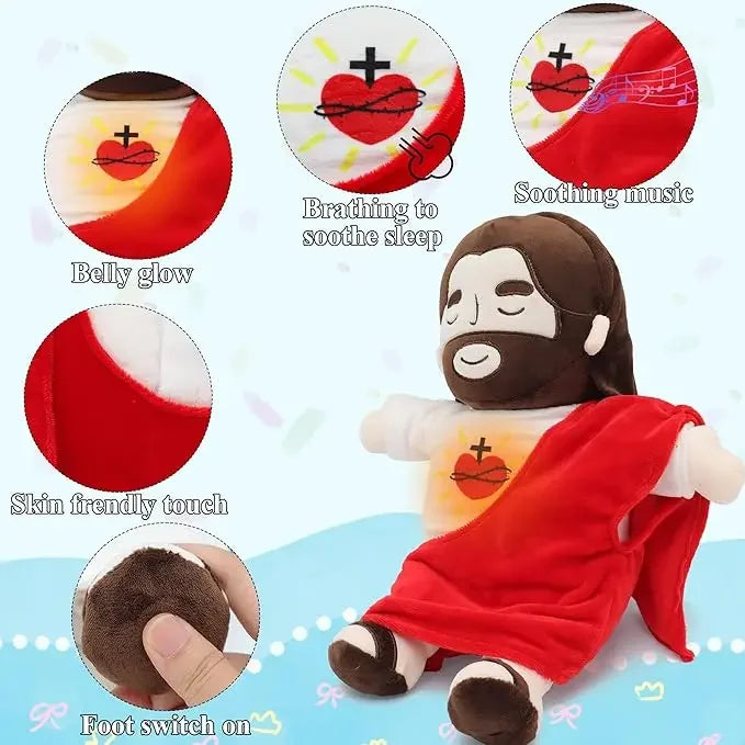 Plush Toy Jesus Breathing Soothing Soft Doll