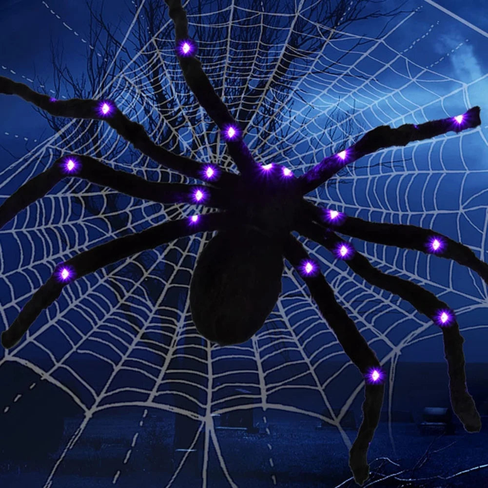 Halloween Spider Decoration with Light-Up Red Eyes