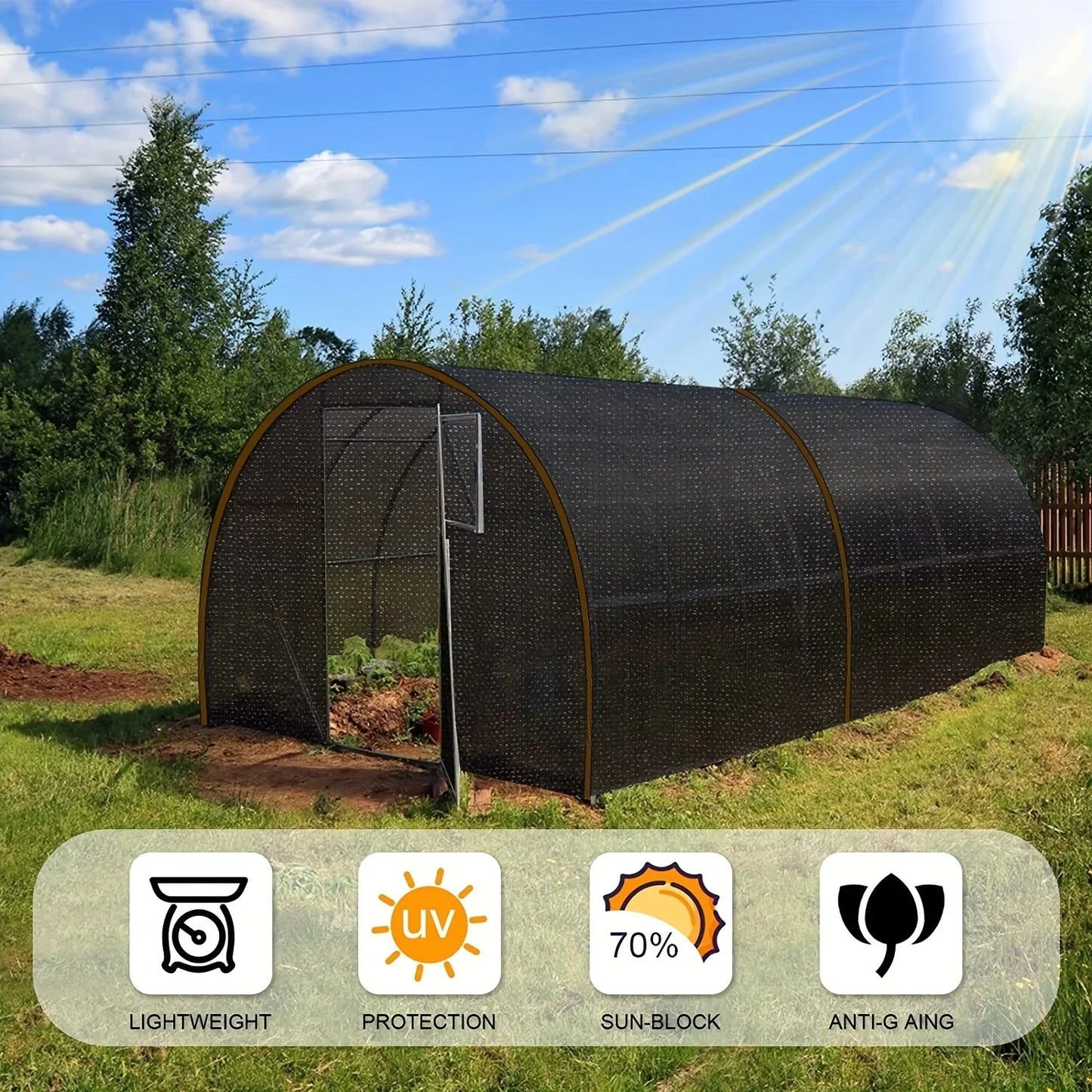 Net Garden Privacy Sunshade for Greenhouse