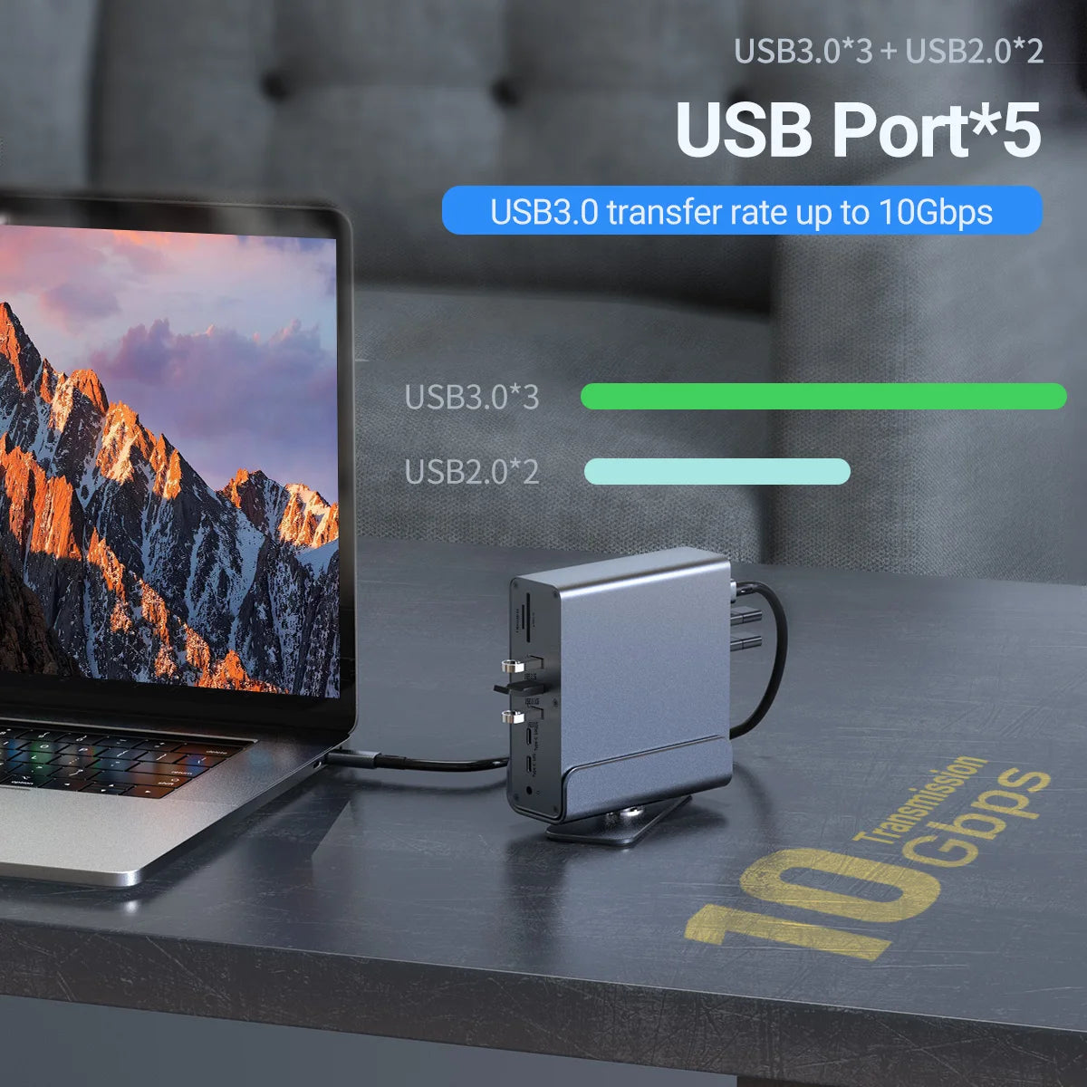 USB-C Docking Station 15-in-1 Triple Monitor Hub