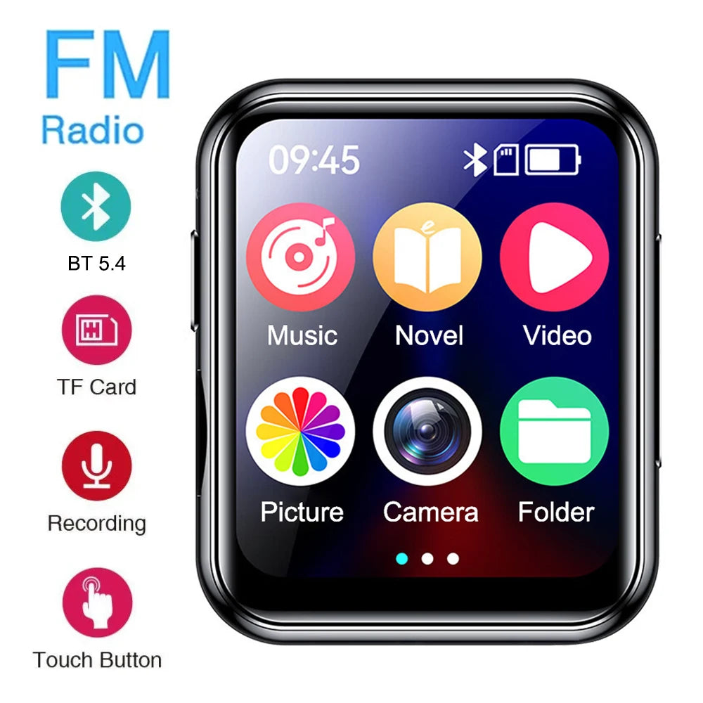 MP3 Player Bluetooth HiFi Walkman Touch Screen Speaker Recorder