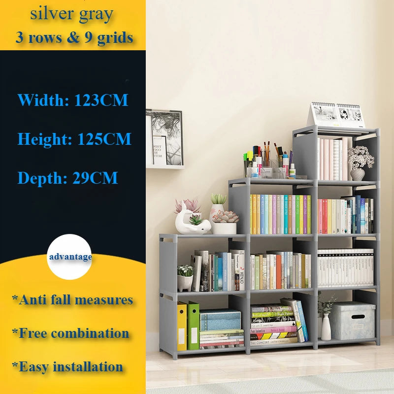 Bookshelf Storage Rack with Multi-layer Closet