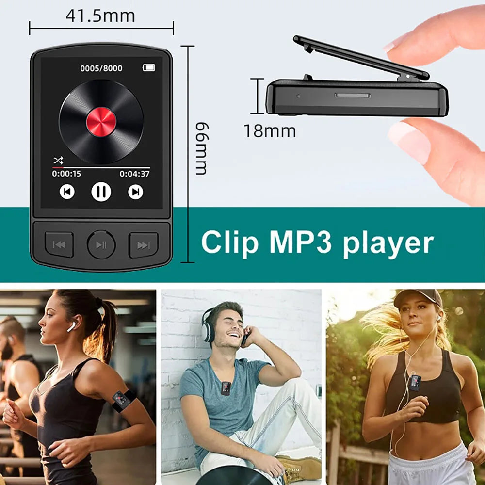 MP3 Player Sport Clip Walkman Bluetooth 5.0 HiFi Sound