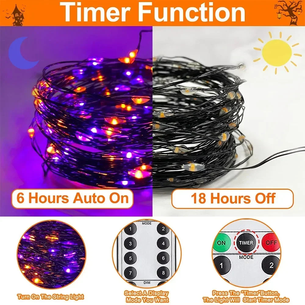 Halloween String Lights with LEDs USB