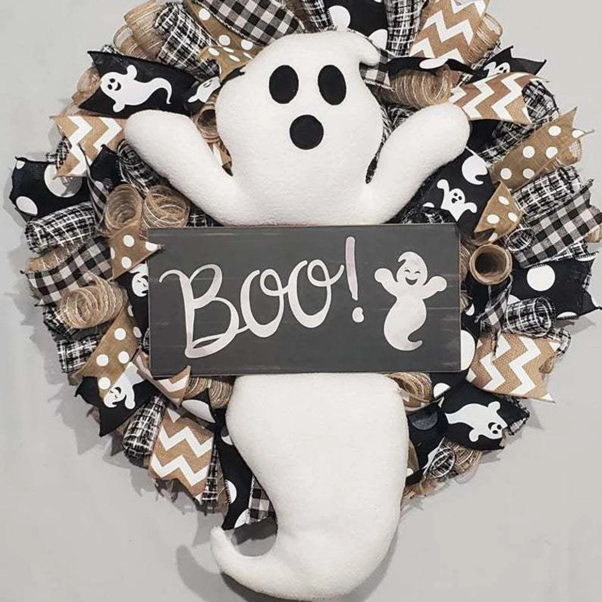 Halloween Wreath Ghost Doll Indoor Decoration
