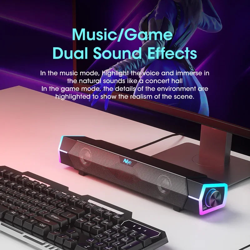 Bluetooth Computer Speakers with 5.0 Soundbar Stereo