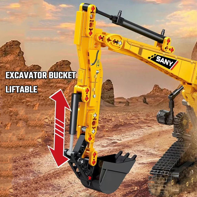 Building Blocks Excavator Model 1022pcs City Construction