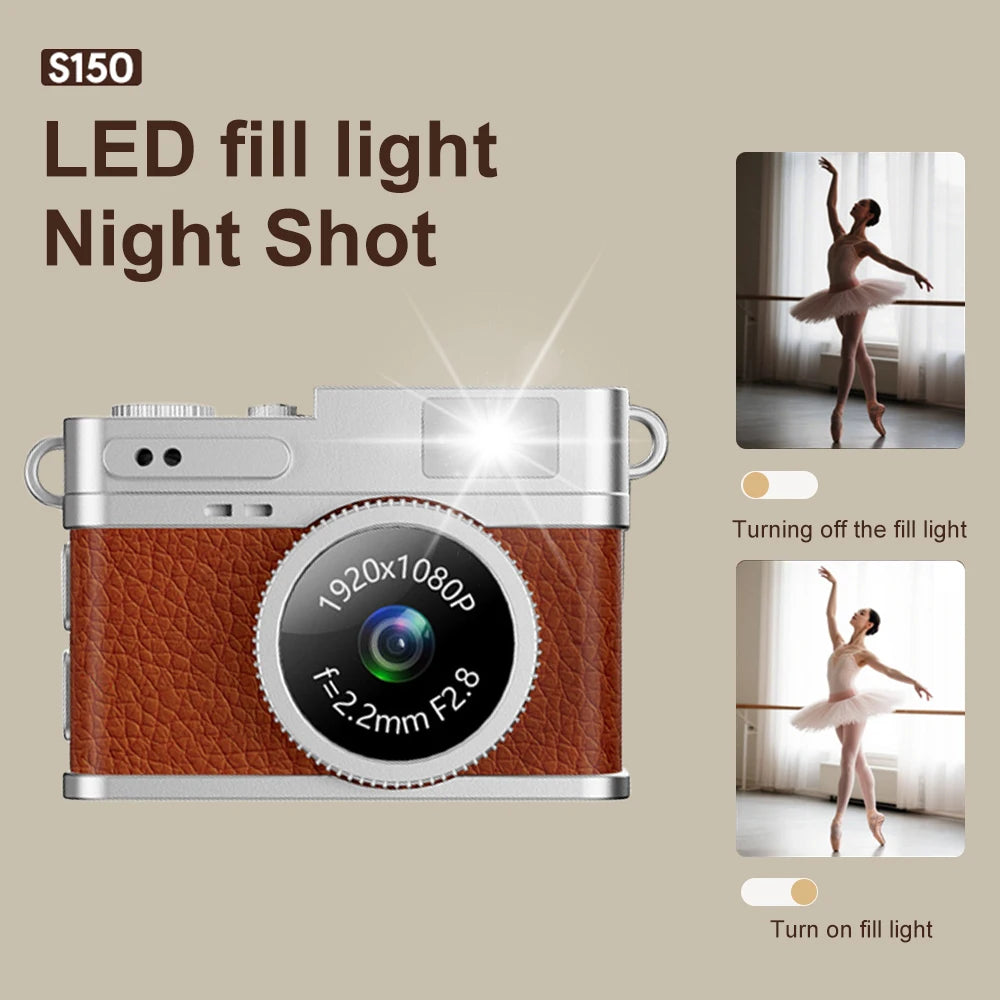 Mini Camera Video Recorder 1080P CCD Retro Compact Portable