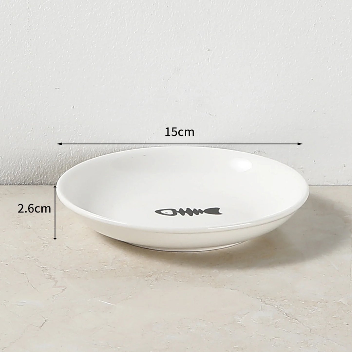 Cat Food Bowl Ceramic Wide Non Slip Shallow Dish