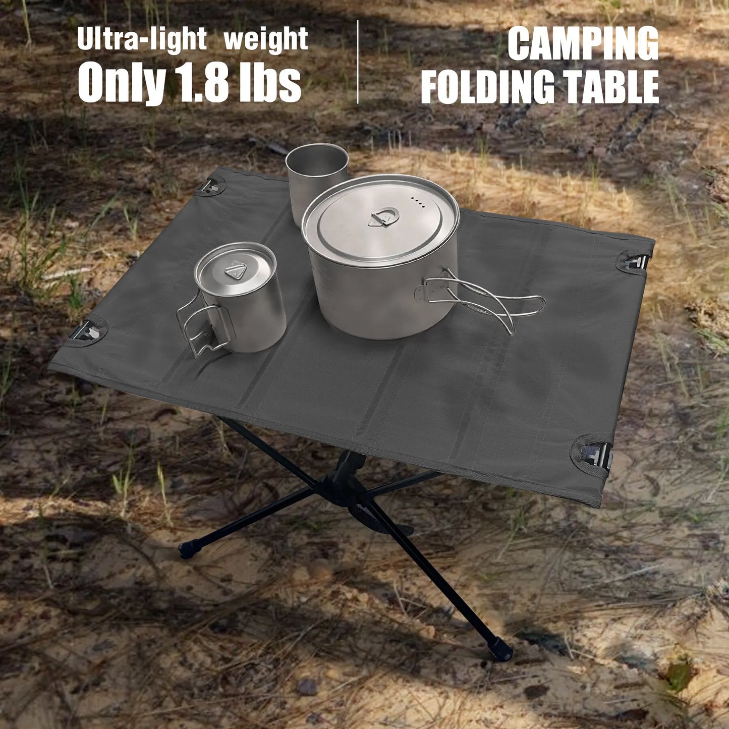 Camping Table Folding Aluminum Portable Roll-Up Lightweight