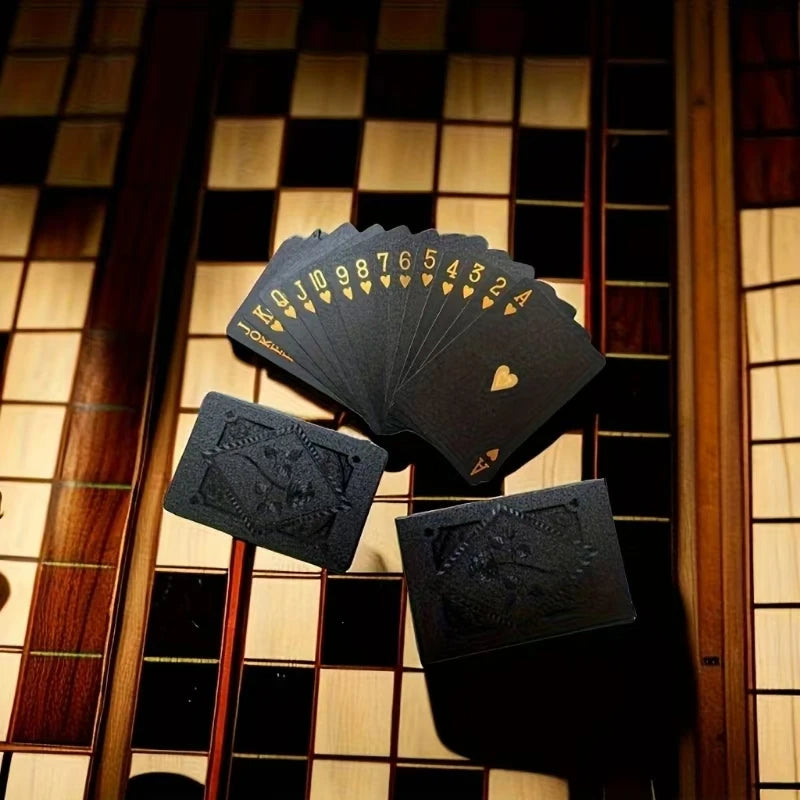 Playing Cards Black Gold Waterproof Poker Deck
