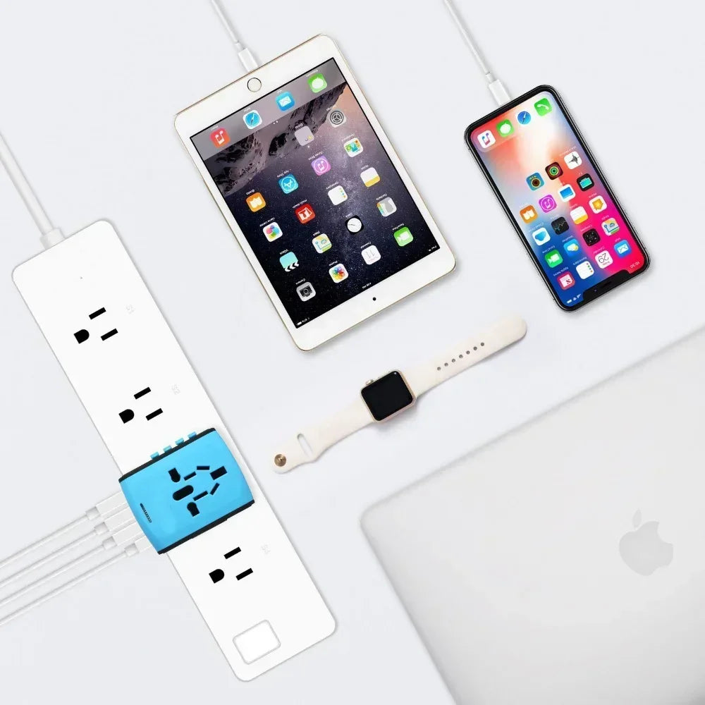 Travel Adapter Universal Plug with USB Type-C Ports
