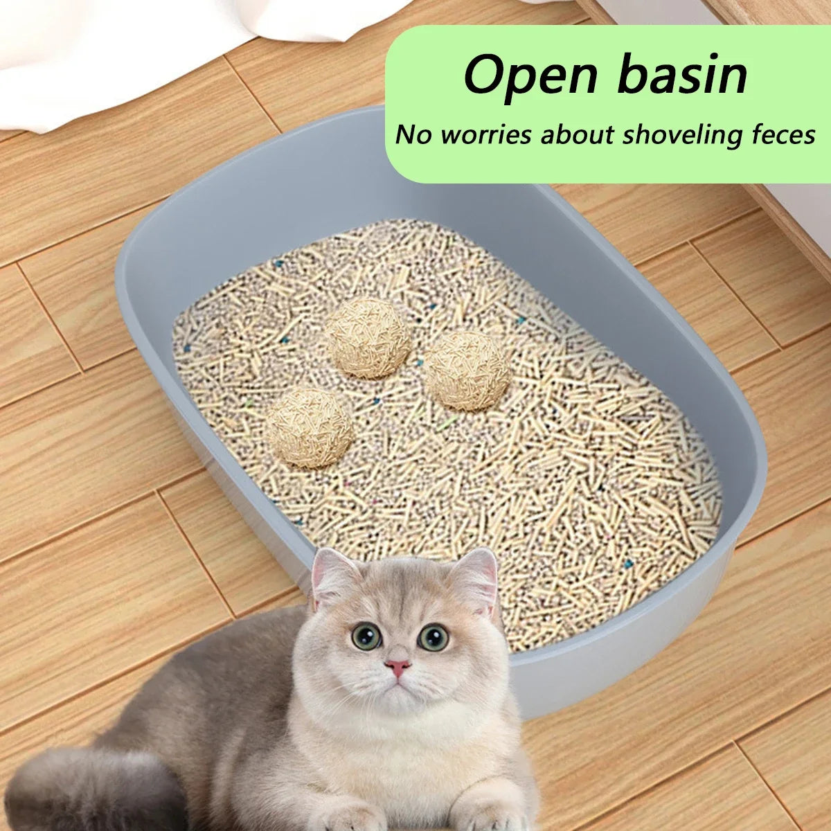 Cat Litter Box (Titanium Grey)