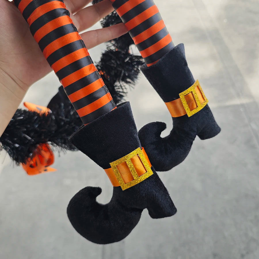 Pumpkin Garland Halloween Door Hanging Wreath