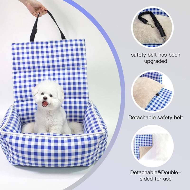 Dog Car Seat Carrier Detachable Travel Backpack